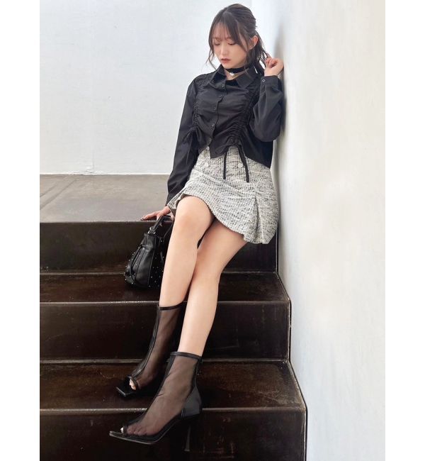 RESEXXY「ドロストリボンショートブラウス」|シャツ・ブラウス|