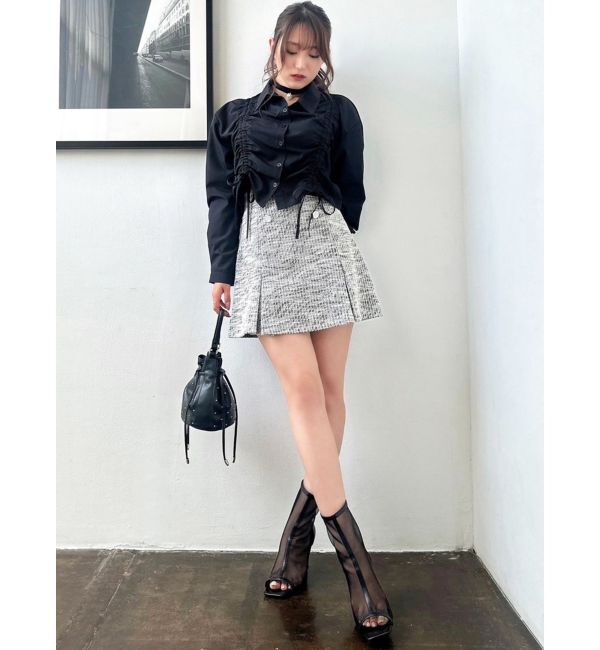 RESEXXY「ドロストリボンショートブラウス」|シャツ・ブラウス|