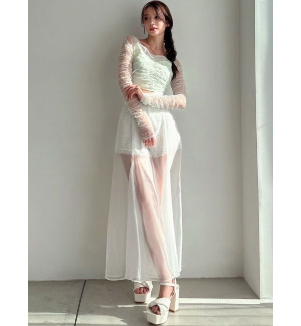 RESEXXY「シャーリングレイヤードトップス」|シャツ・ブラウス|