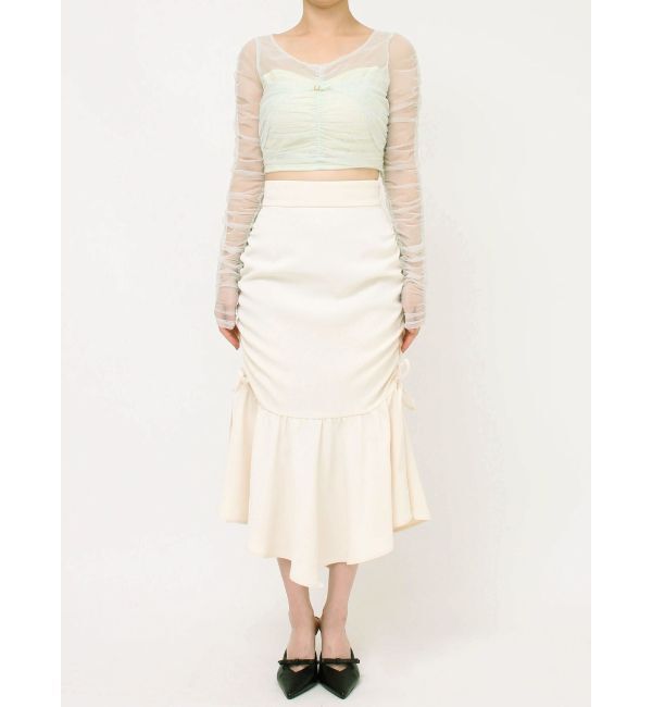 RESEXXY「シャーリングレイヤードトップス」|シャツ・ブラウス|