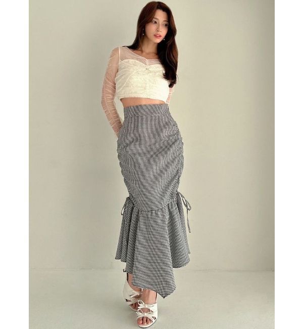 RESEXXY「シャーリングレイヤードトップス」|シャツ・ブラウス|