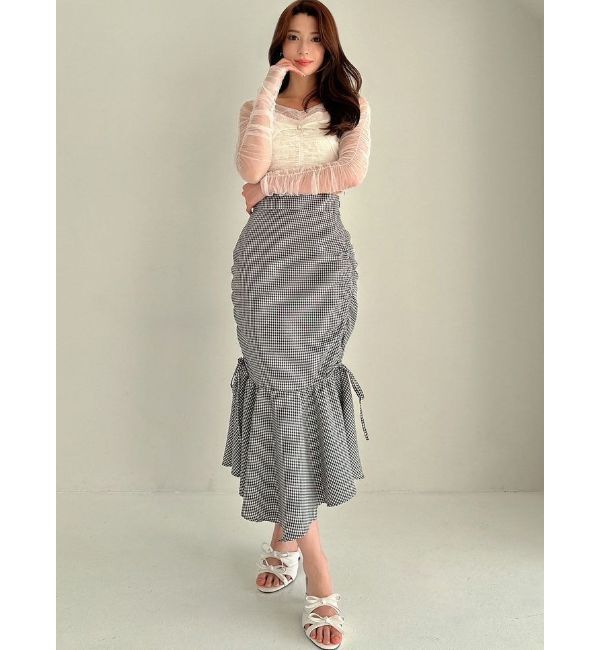 RESEXXY「シャーリングレイヤードトップス」|シャツ・ブラウス|