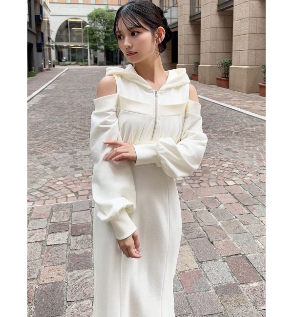 RESEXXY「レイヤードフーディワンピース」|ワンピース|