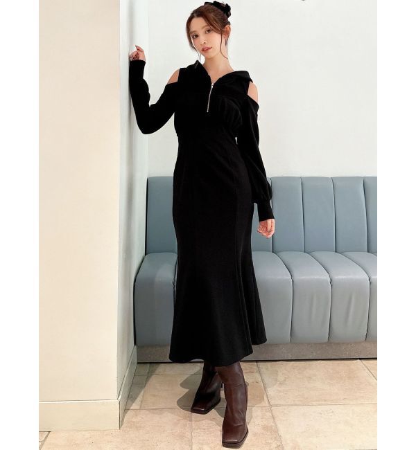 RESEXXY「レイヤードフーディワンピース」|ワンピース|