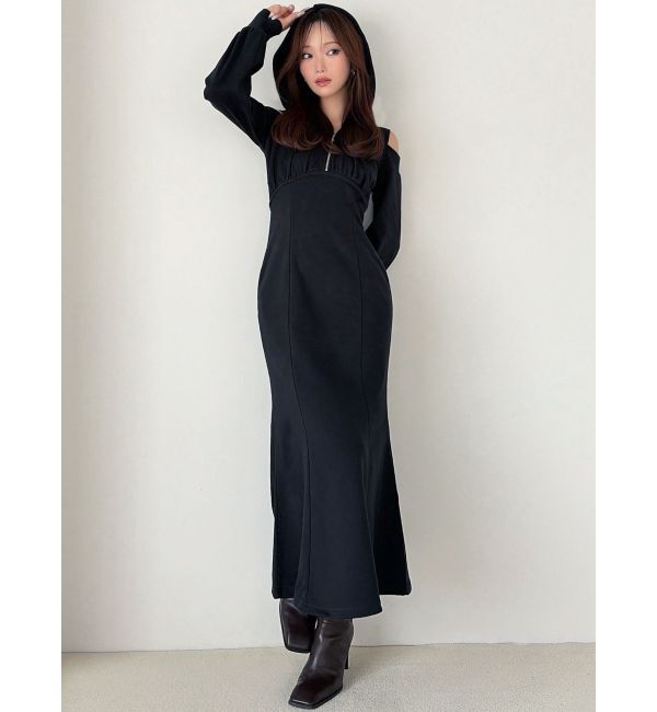 RESEXXY「レイヤードフーディワンピース」|ワンピース|