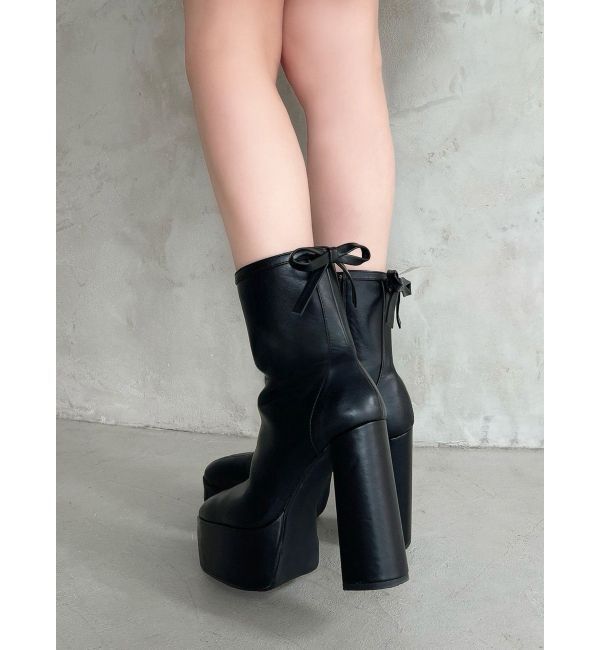 RESEXXY「バックリボン厚底ブーツ」|ショートブーツ|