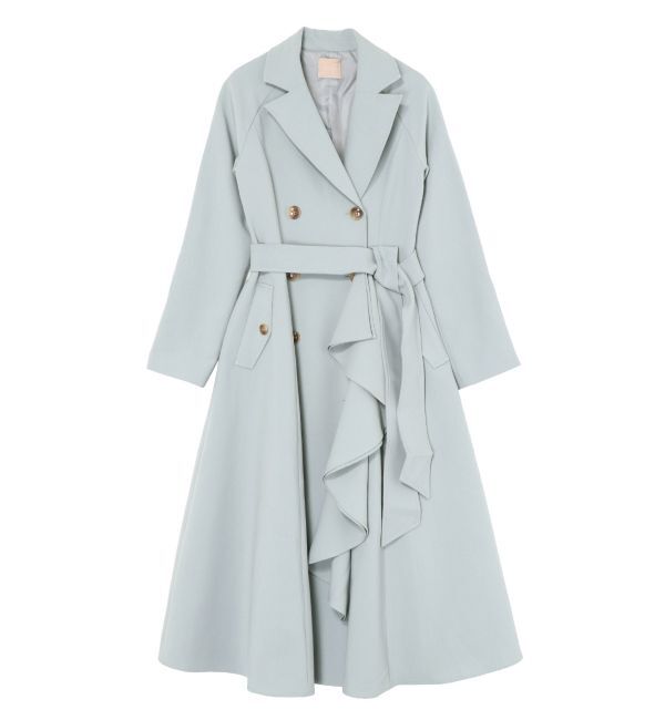 RESEXXY「カスケードフレアロングコート」|トレンチコート|