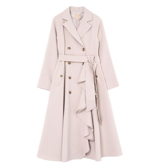 RESEXXY「カスケードフレアロングコート」|トレンチコート|