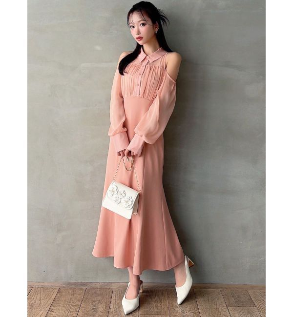 RESEXXY「シアースリーブシャツマーメイドワンピース」|ワンピース|