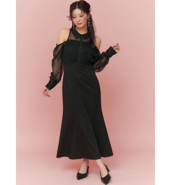 RESEXXY「シアースリーブシャツマーメイドワンピース」|ワンピース|