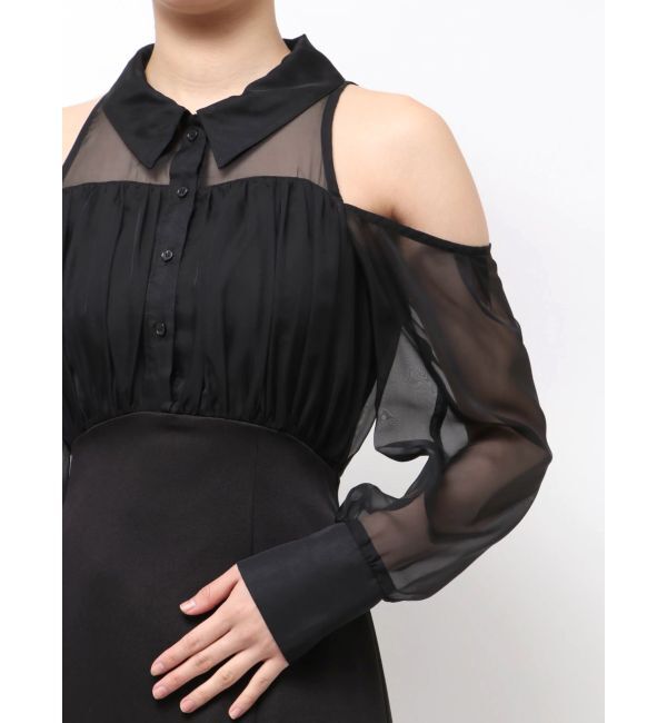 RESEXXY「シアースリーブシャツマーメイドワンピース」|ワンピース|