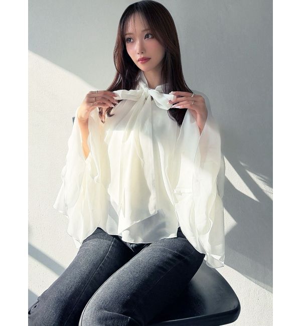 RESEXXY「ワイドスリーブラッフルボリュームブラウス」|シャツ・ブラウス|