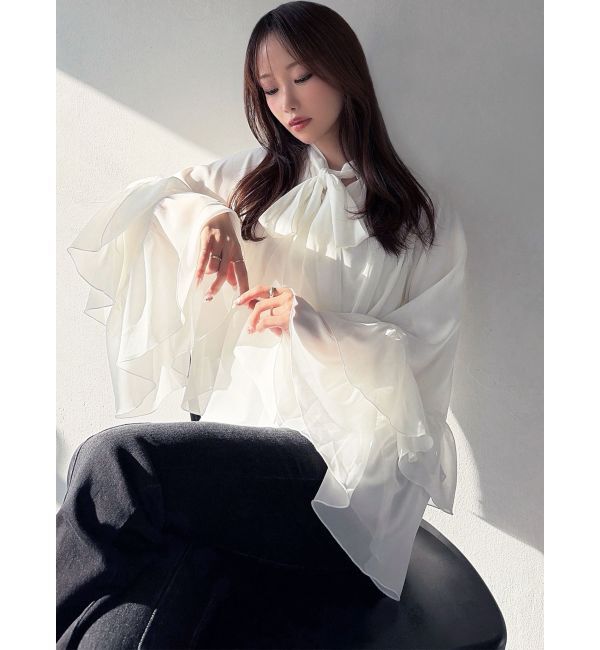 RESEXXY「ワイドスリーブラッフルボリュームブラウス」|シャツ・ブラウス|