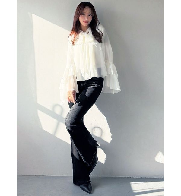 RESEXXY「ワイドスリーブラッフルボリュームブラウス」|シャツ・ブラウス|