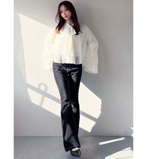 RESEXXY「ワイドスリーブラッフルボリュームブラウス」|シャツ・ブラウス|