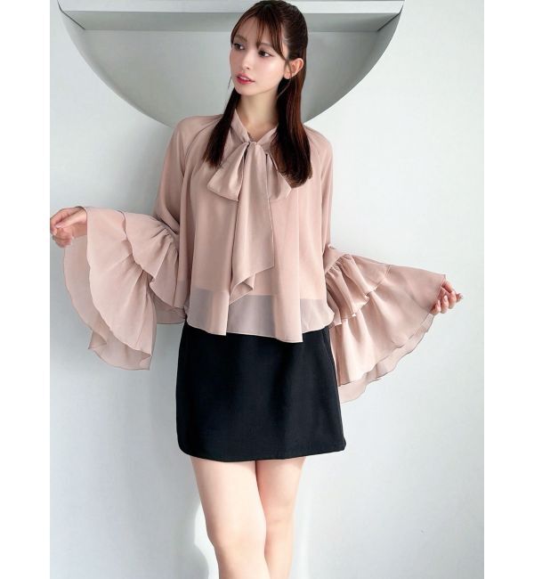 RESEXXY「ワイドスリーブラッフルボリュームブラウス」|シャツ・ブラウス|