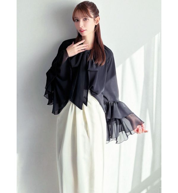 RESEXXY「ワイドスリーブラッフルボリュームブラウス」|シャツ・ブラウス|