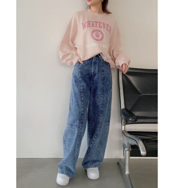 dazzlin「【CanCamタイアップ】カーブラインデニムパンツ」|デニム|