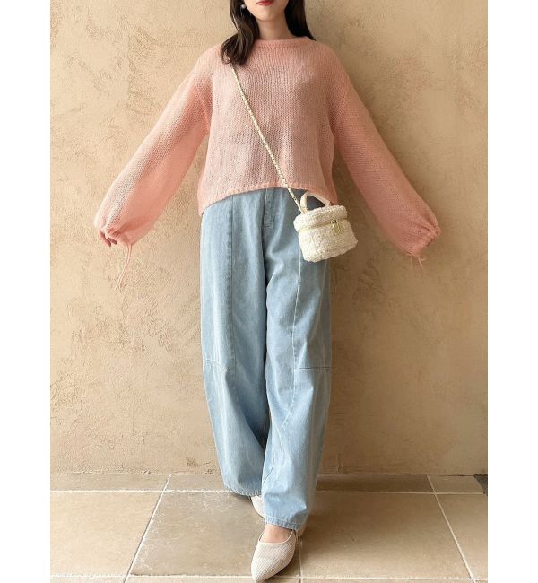 dazzlin「【CanCamタイアップ】カーブラインデニムパンツ」|デニム|