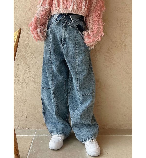 dazzlin「【CanCamタイアップ】カーブラインデニムパンツ」|デニム|