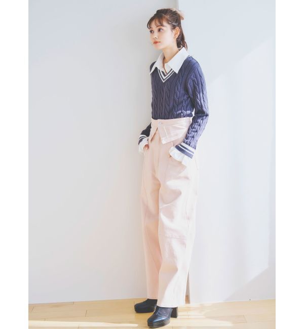 dazzlin「【CanCamタイアップ】カーブラインデニムパンツ」|デニム|