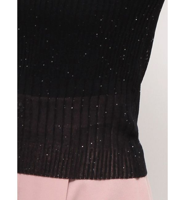 dazzlin「ハイネックミニスパンコールシアーニット」|ニット・セーター|