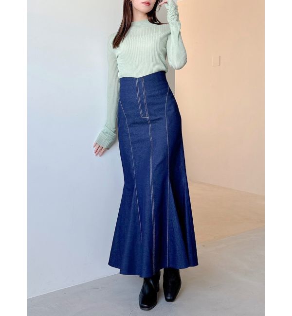 dazzlin「ハイネックミニスパンコールシアーニット」|ニット・セーター|