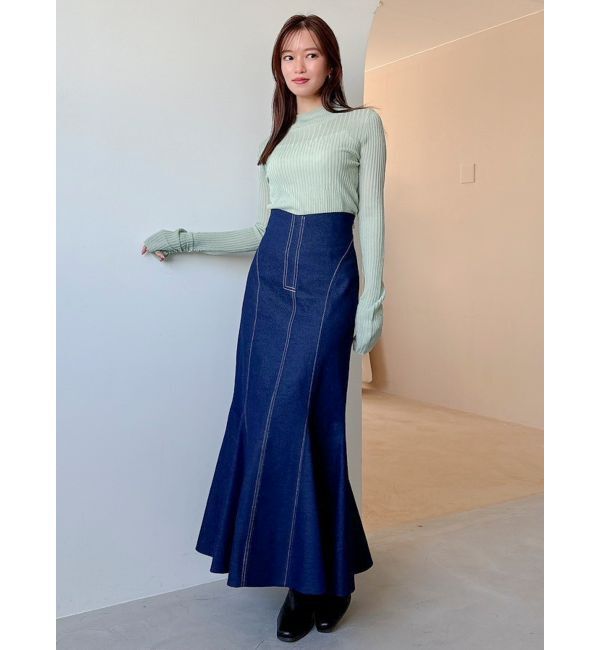 dazzlin「ハイネックミニスパンコールシアーニット」|ニット・セーター|