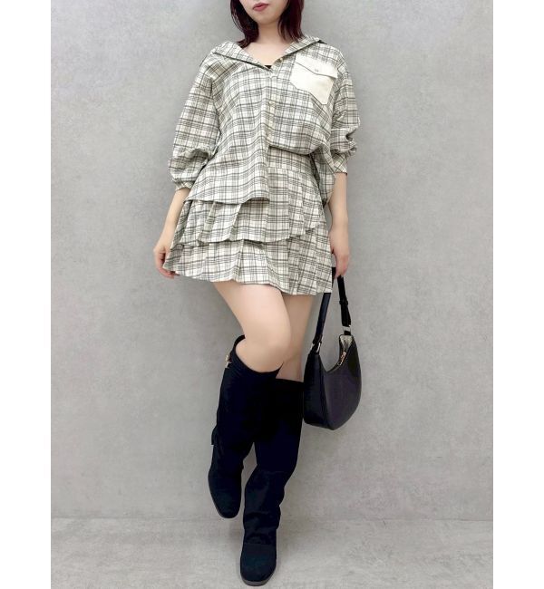 dazzlin「【セットアップ対応】チェックオーバーアソートシャツ」|シャツ・ブラウス|