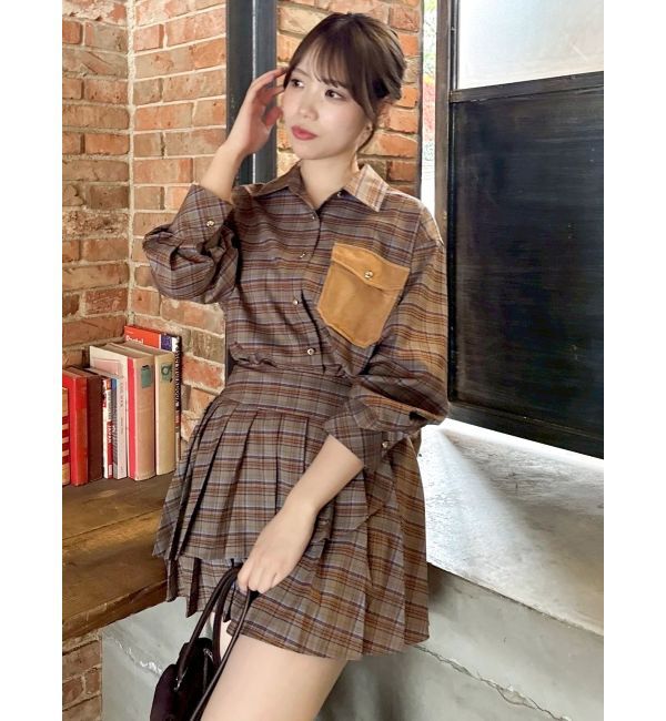 dazzlin「【セットアップ対応】チェックオーバーアソートシャツ」|シャツ・ブラウス|