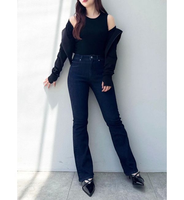 dazzlin「【吉田朱里】メイクアップフレアデニムパンツ」|デニム|