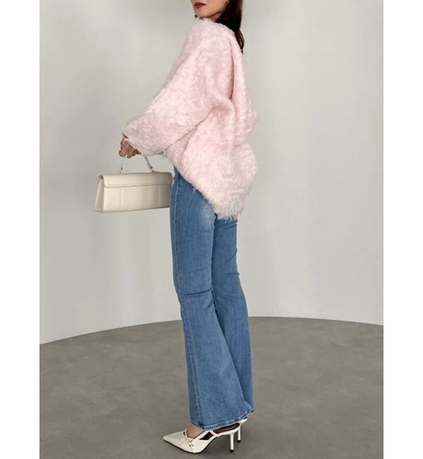 dazzlin「【吉田朱里】メイクアップフレアデニムパンツ」|デニム|