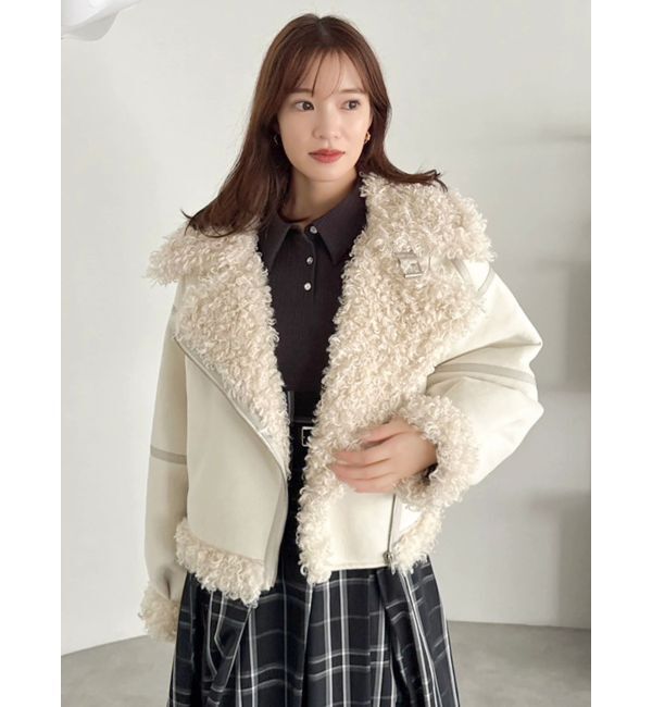 dazzlin「ビッグカラームートンブルゾン」|ブルゾン・スタジャン|