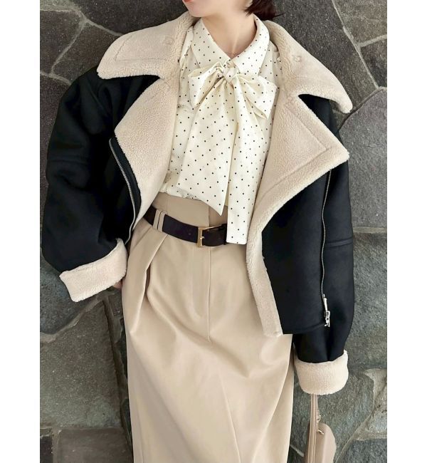 dazzlin「ビッグカラームートンブルゾン」|ブルゾン・スタジャン|