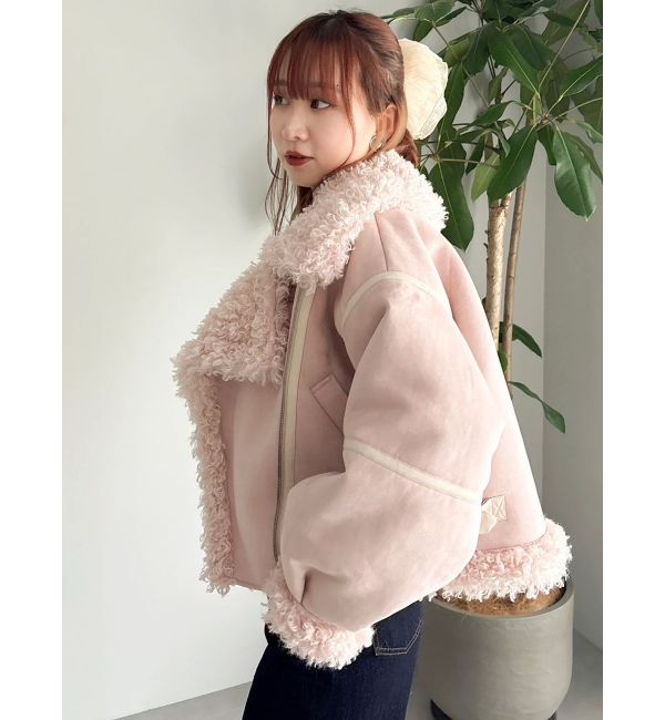 dazzlin「ビッグカラームートンブルゾン」|ブルゾン・スタジャン|