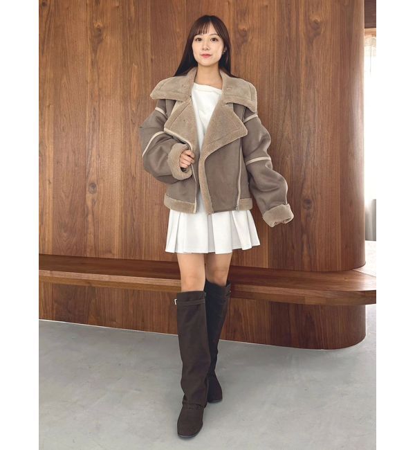 dazzlin「ビッグカラームートンブルゾン」|ブルゾン・スタジャン|