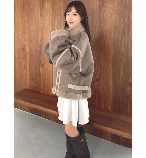 dazzlin「ビッグカラームートンブルゾン」|ブルゾン・スタジャン|