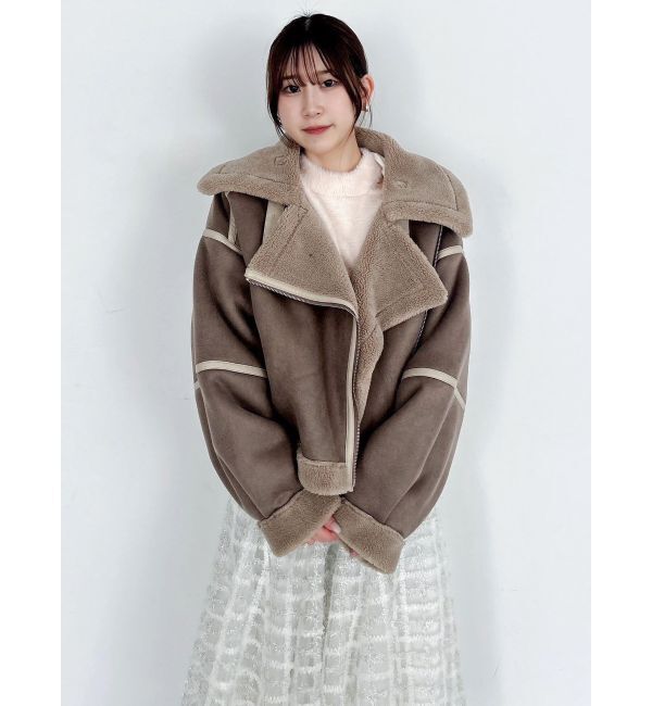 dazzlin「ビッグカラームートンブルゾン」|ブルゾン・スタジャン|