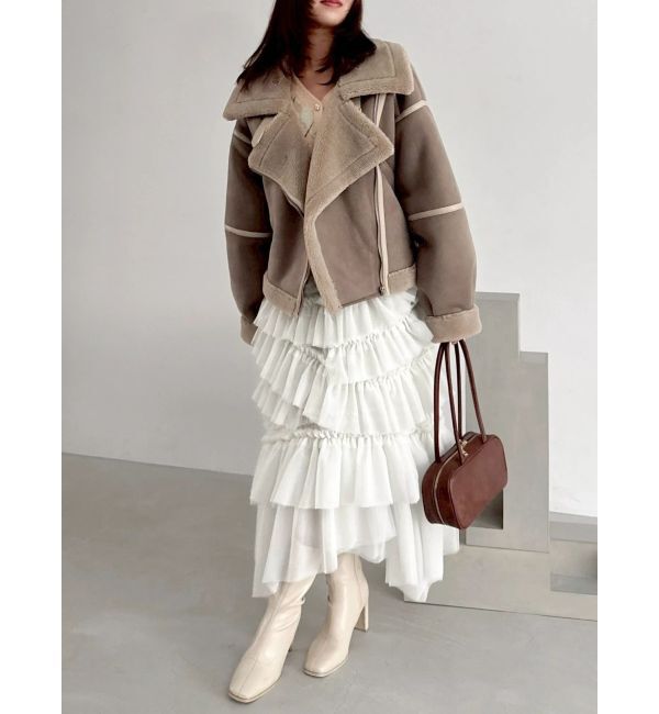 dazzlin「ビッグカラームートンブルゾン」|ブルゾン・スタジャン|