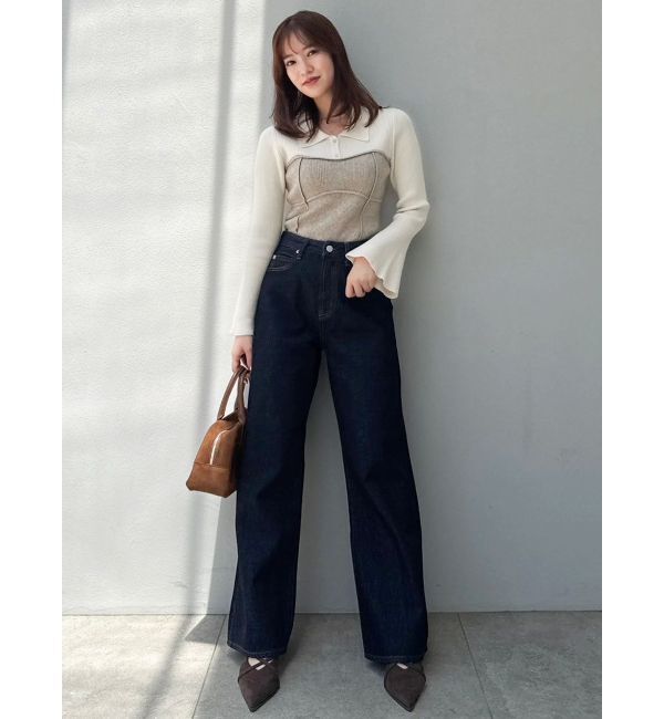 dazzlin「ラメビスチェラインニットトップス」|ニット・セーター|