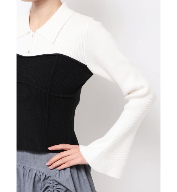 dazzlin「ラメビスチェラインニットトップス」|ニット・セーター|