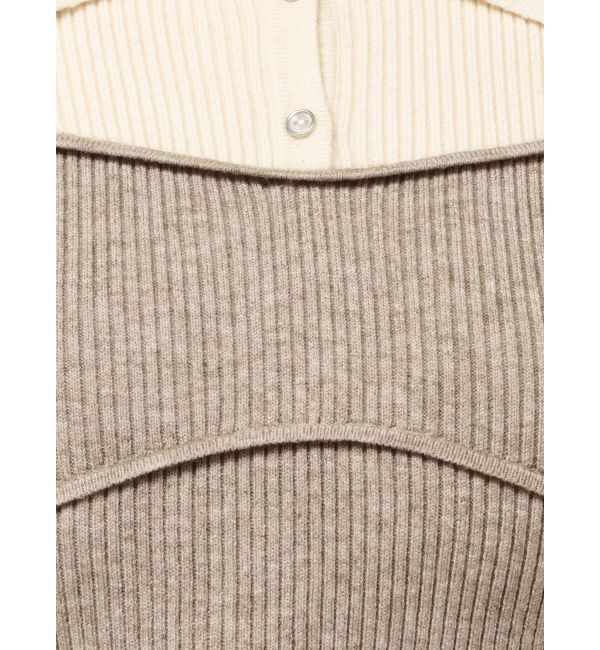 dazzlin「ラメビスチェラインニットトップス」|ニット・セーター|