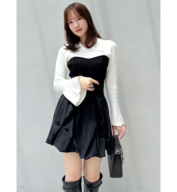 dazzlin「ラメビスチェラインニットトップス」|ニット・セーター|