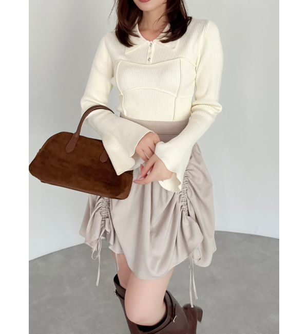 dazzlin「ラメビスチェラインニットトップス」|ニット・セーター|アイボリー