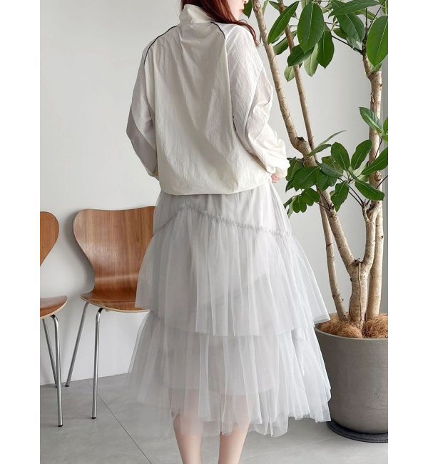 dazzlin「【FILA別注】バイカラースイッチングミドルブルゾン」|ブルゾン・スタジャン|