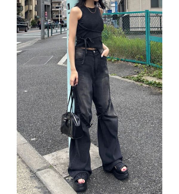 EMODA「カーゴベルトルーズジーンズ」|デニム|