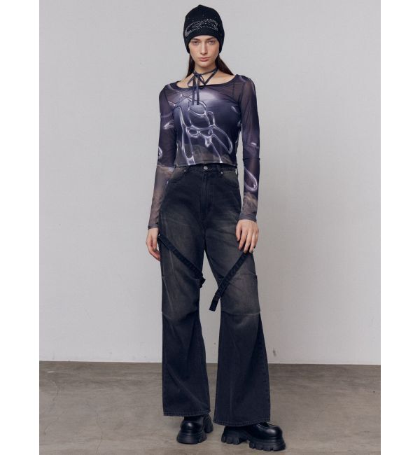 EMODA「カーゴベルトルーズジーンズ」|デニム|