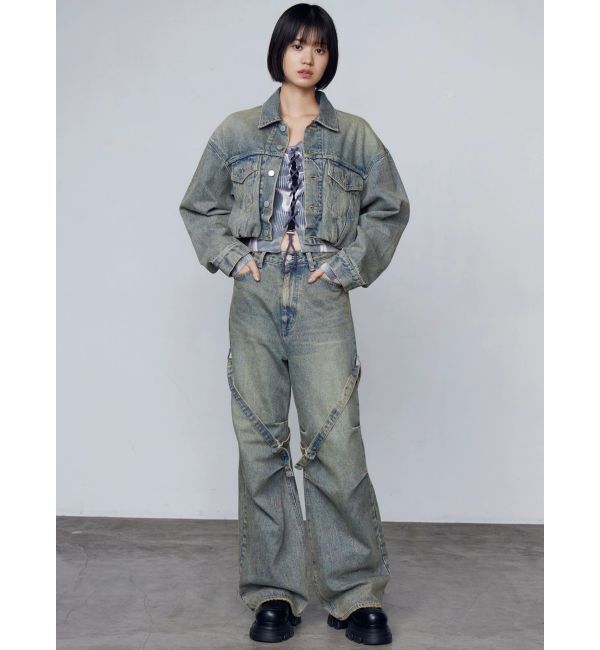 EMODA「カーゴベルトルーズジーンズ」|デニム|