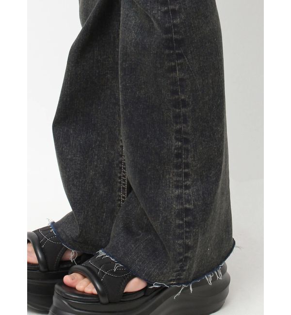 EMODA「サイドオープンハイウエストフレアパギンス」|デニム|