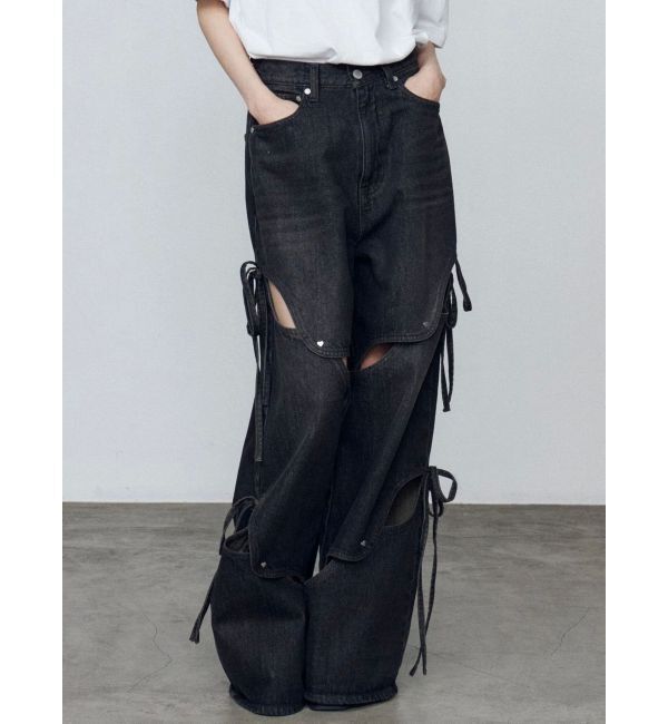 EMODA「カットアウトルーズジーンズ」|デニム|